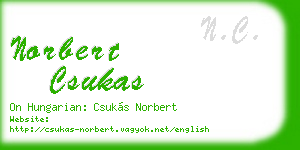 norbert csukas business card