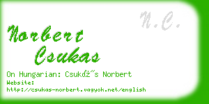 norbert csukas business card